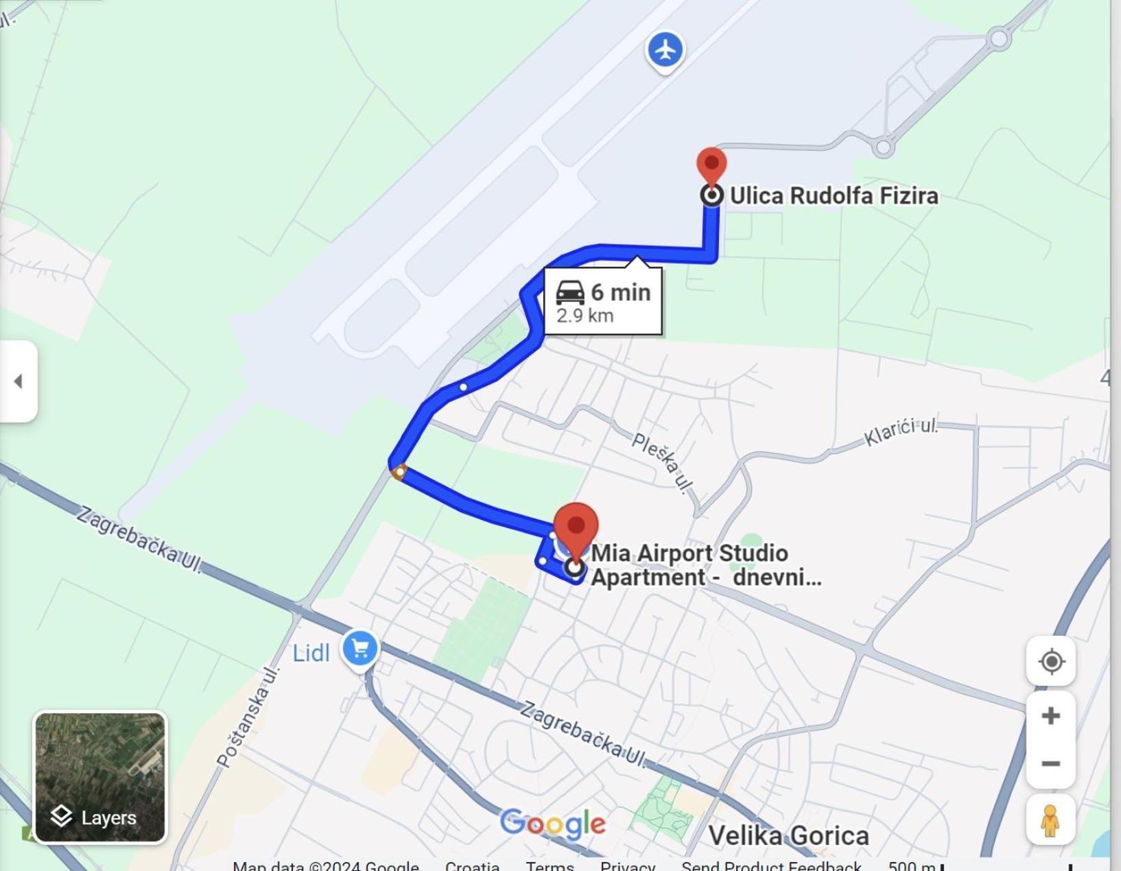 Mia Airport Studio Apartment - 0-24H Self Check In&Out - Parking On Site Velika Gorica Exterior photo